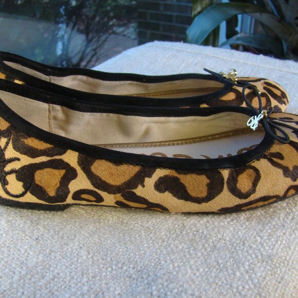 Sam Edelman Felicia leopard real fur ballerina flat, Size 7.5 W - Picture 7 of 9